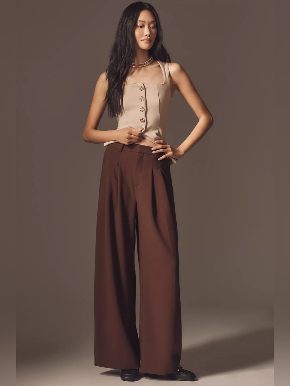 NWT Size XS - Anthro Avery Wide-Leg Pleated Trousers by Maeve (NWT US$ 148)